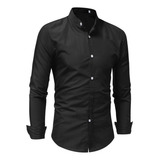 Polera Hombre Slim Fit Strech Manga Larga