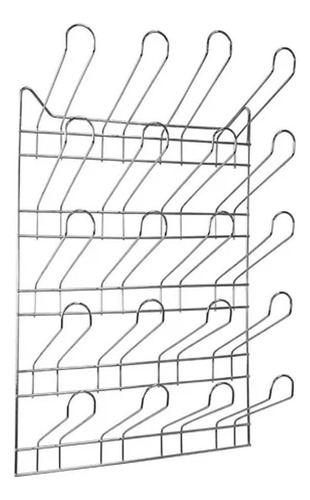 Escorredor De Copos 20 Lugares Com Suporte P Parede Cromadad