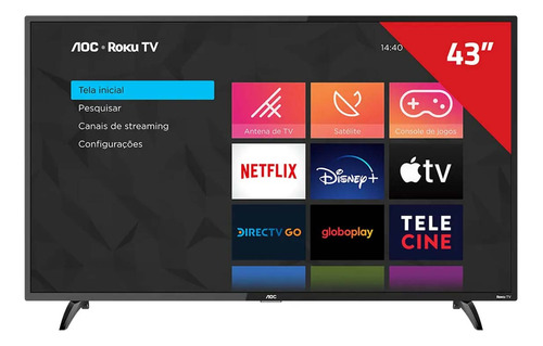 Smart Tv 43'' Full Hd Com Roku Tv 43s5135/78g Bivolt