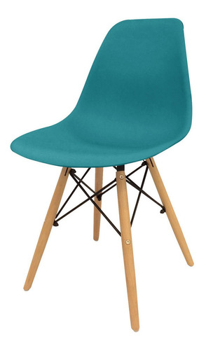 Silla De Comedor Desillas Eames, Estructura Color Azul Océano, 1 Unidad