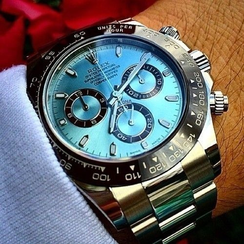 Relógio Rolex Daytona Prata Azul Com Caixa Certificado