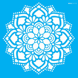 Stencil 30,5x30,5 - Mandala Flor Renda - Opa 2473