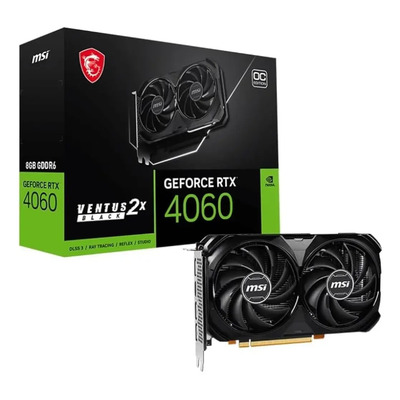 Msi Geforce Rtx 4060 Ventus 2x Black 8g Oc Gaming Graphic... | Meses sin interés