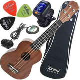 Kit Ukulele Kalani Soprano Elétrico Cordas Aquila Kal220