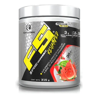 Forzagen Premium Series AminoácidosF5 Revamped Pre-entrenamiento 315 G | Energía Sabor Dulce de Sandía | Meses sin interés