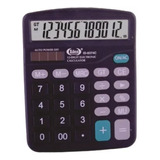 Calculadora De Mesa Grande Eletrônica C/12 Digitos Cor Preta