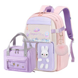 Mochila Tipo Conejito Para Niñas Con Lonchera Pendent-l