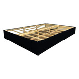 Base Para Cama Individual Madera Color Negro