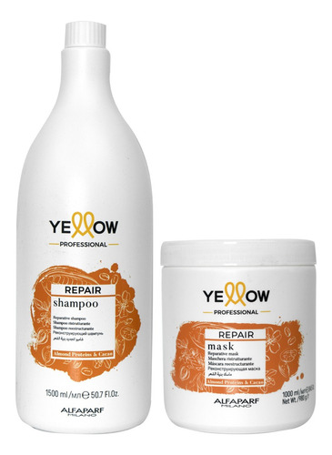 Yellow Repair Shampoo 1500 Ml Y Mascarilla 1000 Ml 