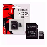 Memoria Kingston Micro Sd 32 Gb Clase 10 + Adaptador Sd