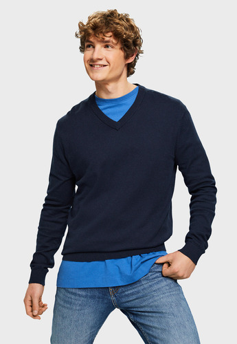 Sweater De Cuello En V Hombre Esprit 103ee2i326