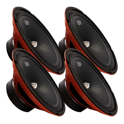Medio Rango 8 Pulgadas Cabo88 125wrms Waraudio 4pzas\u002F2pares Color Cromo | Meses sin interés