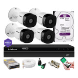 Kit Intelbras 4 Cam 1120b Dvr 4ch Mhdx C/ Hd Purple 1tb