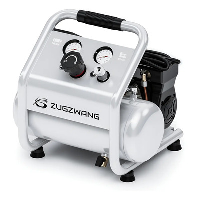 Zugzwang Compresor De Aire Silencioso Aceite Libre 1.2gal Color Plata | Meses sin interés