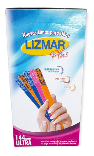 Caja Lima Para Uñas Lizmar Ultra 144 Limas