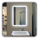 Espejo Luz Led Baño Rectangular 100x60cm Deco  Pared Moderno