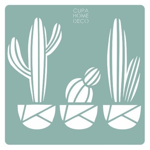 Stencil Cactus 15x15cm Cupa Home Deco