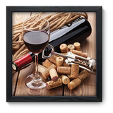 Quadro Decorativo - Vinho - 33cm X 33cm - 139qdc