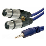 Cable Mini Plug 3.5 Stereo A 2 Xlr Canon Hembra 4 Metros Cjf