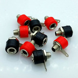 10 Base Conector Banana Jack 4mm 5 Rojos 5 Negros Económico