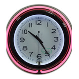 Reloj De Pared Neon Vintage (rosa)