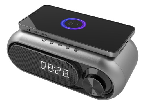 Reloj Con Altavoz Bluetooth De Carga Inalámbrica