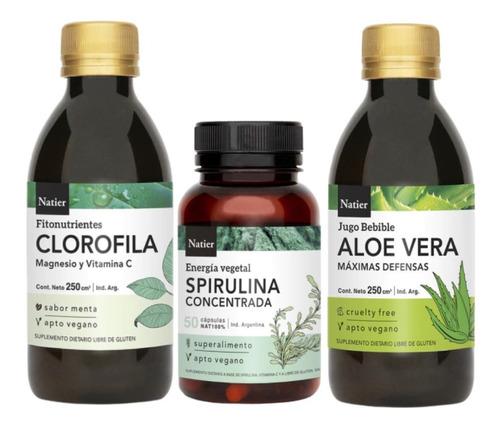 Plan Detox: Clorofila, Spirulina Y Aloe Vera Natier
