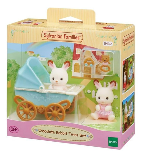 Sylvanian Families Carriola Doble Conejos Gemelos Set 5432