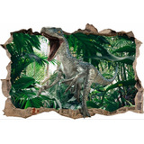 Vinilos Efecto 3d Hueco Pared Velociraptors - 1mx60cm