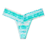 Calcinha Victorias Secret Fio Dental De Renda Tie Dye Acqua