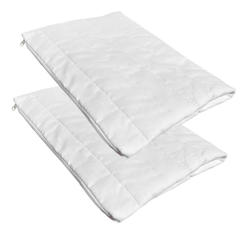 Kit Funda De Almohada Protector Impermeable Cierre King Size Franja King