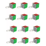 12x Llavero Cubo Mágico Estilo Rubik Ideal Souvenir Eventos