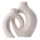 2 Unidades/conjunto De Vasos De Cerâmica Para Flores Secas D