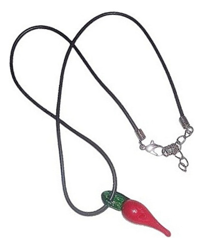 Silant Chili Pepper Collar Artesanal Vidrio Soplado Macizo 