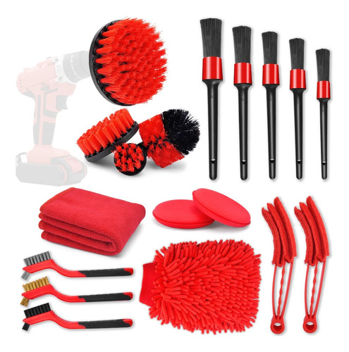 Limpieza Para Auto Kit 18 Piezas Interior Exterior Grandprix