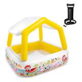 Piscina Inflable Infantil Con Techo Removible + Inflador 