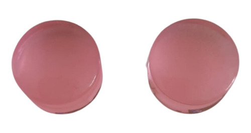 Alargador Plug Em Resina Rosa Transparente 16mm Par