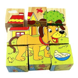 Cubos Rompecabezas Puzzles De Madera 6 En 1 Niños