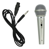 Microfone Barato Dinâmico Dm701 Com Fio P10 Profissional