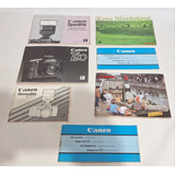 Lote Com 7 Manuais Livretos Camera Canon Lentes Antigas