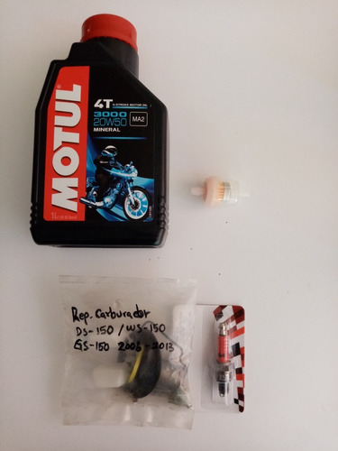 Repuesto Carburador Ws 150 Aceite Motul 20w50 Filtro Y Bujía