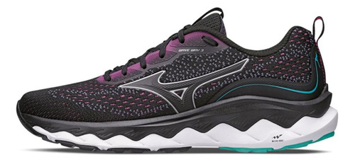 Tênis Mizuno Wave Way 3 Feminino Preto Pink Corrida Treinos