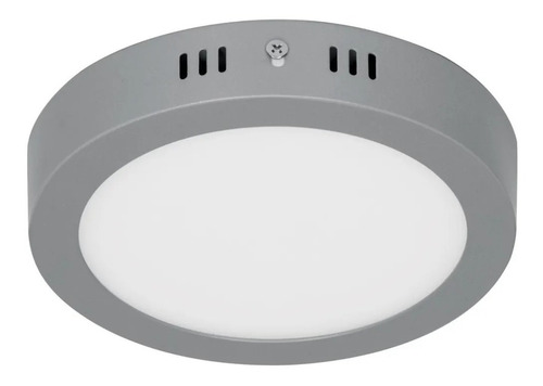 Plafón Redondo Moderno 12 W 6500k Led Gris 47347