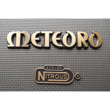 Emblema Meteoro Dourado Amp Nitrous Gs100 Kit 2 Pçs