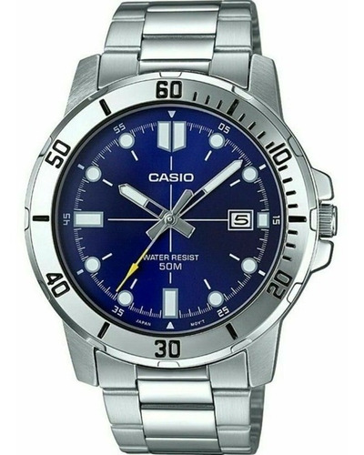 Reloj Casio Mtpvd01 2e Hombre Acero Inoxidable Fechador Full