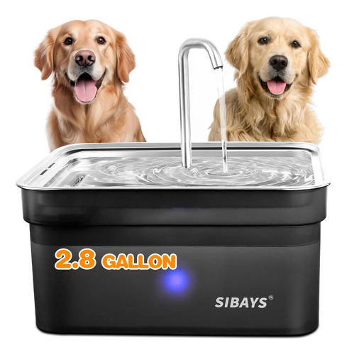 Sibays Fuente De Agua Para Perros Grandes, 355 Onzas/2.8 Gal