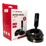 Antena Tv Digital Hdtv/uhf/vhf/fm Interna - Cabo 3 Metros