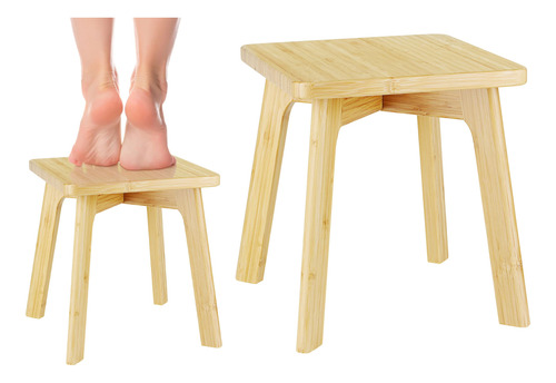 Taburetes De Madera De Bambú Para Niños Y Adultos Taburete