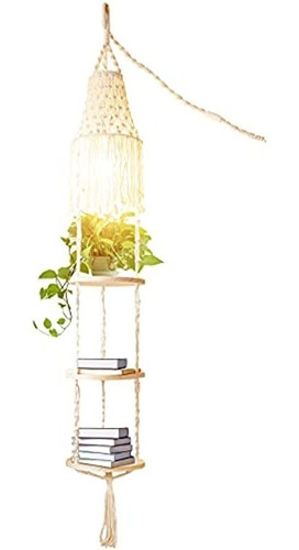 Macrame Estante Para Colgar Plantas Estante De Cuerda Colga.