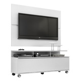 Rack Com Painel Home Buzios 1,2 M Para Tv 48 Cor Branco Quarta Divisão Móveis